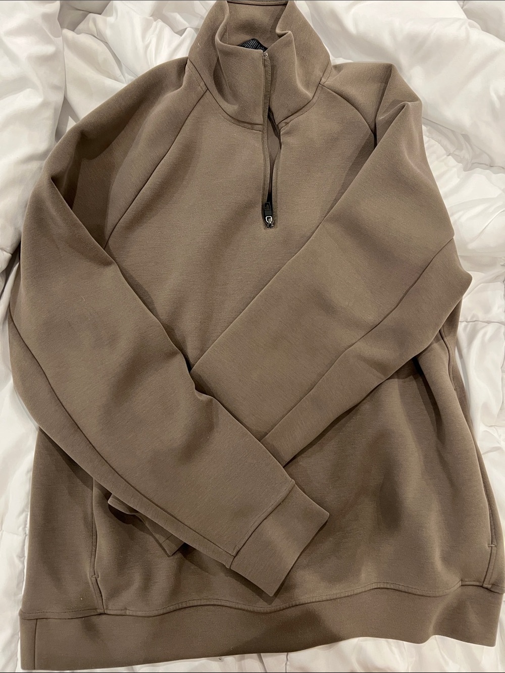 lululemon athletica Men's Half-Zip Sweater — Taupe Brown